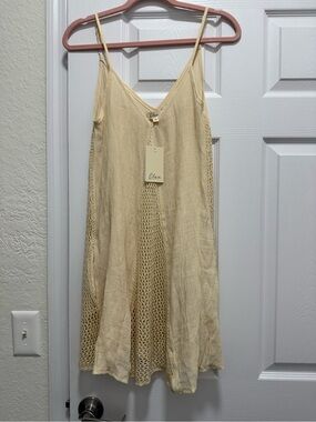 Elan open stitch sleeveless cover up dress resort wear